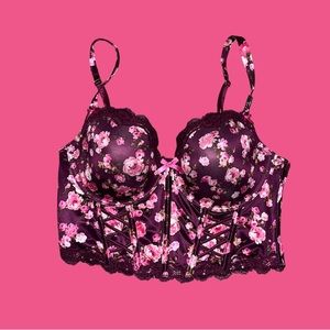 floral corset bra top 🌷